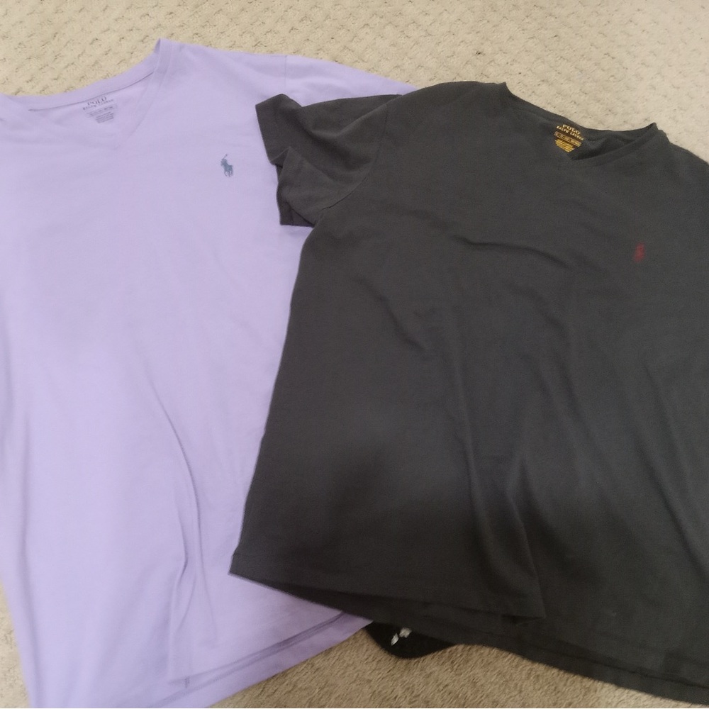 Polo by Ralph Lauren Black T-Shirt and Purple T-shirt